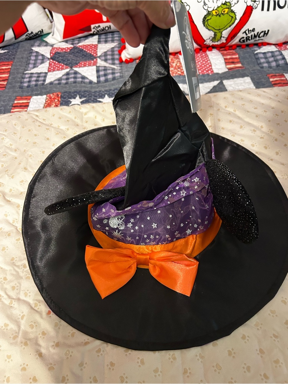 Disney Kids Witch Hat Costume Accessory in Black, Purple & Orange